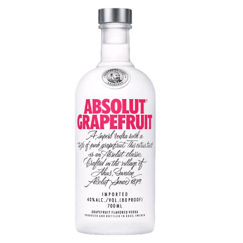 Absolut Grapefruit Vodka is made with grapefruit and other natural flavors and unlike some other flavored vodkas it doesn’t contain any added sugar.