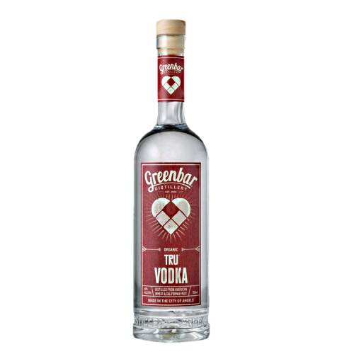 Greenbar Vodka made with wheat and flavoured pomegranate and full bodied and light with a clean creamy ﬁnish.
