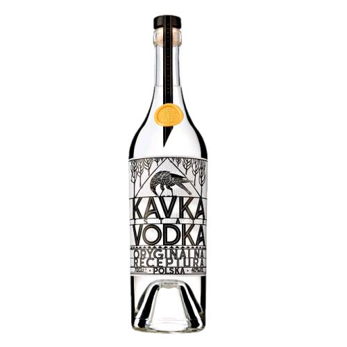 Kavka Polish vodka made from a blend of wheat and rye using traditional production methods and with full bodied fruitiness ripe apples rich fruit then honey with an underlying layer of rye bread and grain.