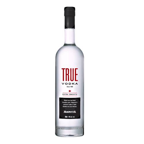 True Vodka from the finest Canadian grain and is triple distilled and ultra filtered with clean flavour profile with delicate freshly baked bread notes and nuances of pine.