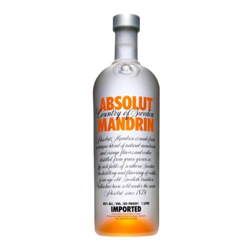 Vodka Mandrin Absolut its complex smooth and mellow with a fruity mandarin and orange character mixed with a note of orange peel.