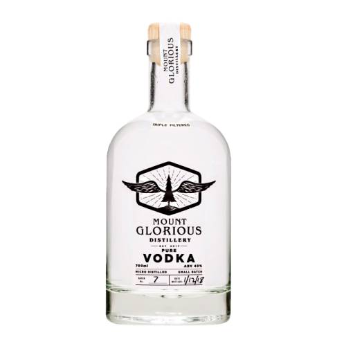 Vodka Mount Glorious mount glorious distilling pure vodka is an exceptionally smooth and floral white spirit crafted through extensive carbon filtration and the finest quality spring water.