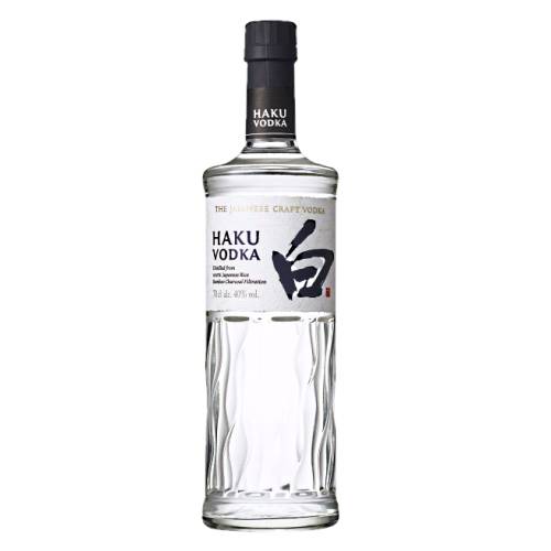 Suntory HAKU Vodka made from potato corn or wheat and Haku means white in Japanese and refers to the Japanese white rice liquid.