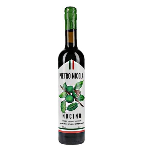 Pietro Nicola walnut liqueur is bittersweet liqueur from Pietro Nicola made with green walnuts and a blend of botanicals including coffee beans vanilla beans cinnamon dried lemon peel and cloves.