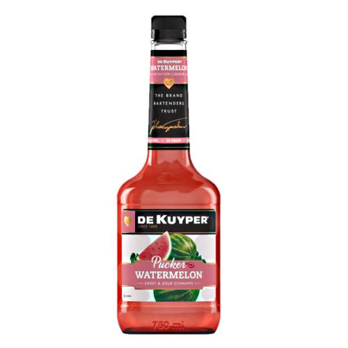 DeKuyper Watermelon Liqueur Pucker delivers tart and refreshing watermelon to your favorite summertime drinks.