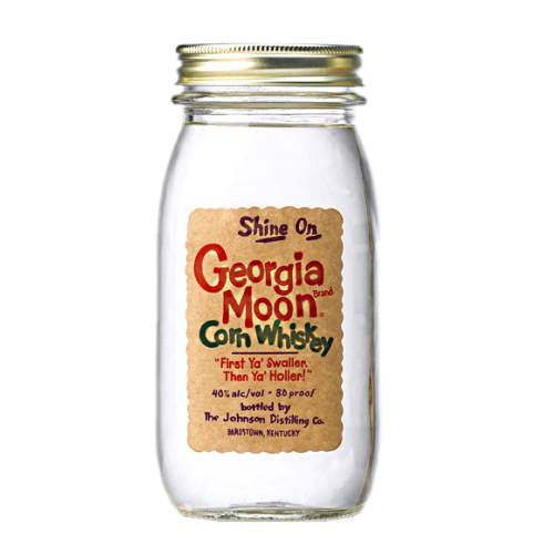 Georgia moon corn whiskey is a unique kind of straight whiskey that is rarely seen and a corn whiskey it must be at least 81 percent corn grain in the mashbill and can be aged in new uncharred or used charred barrels.