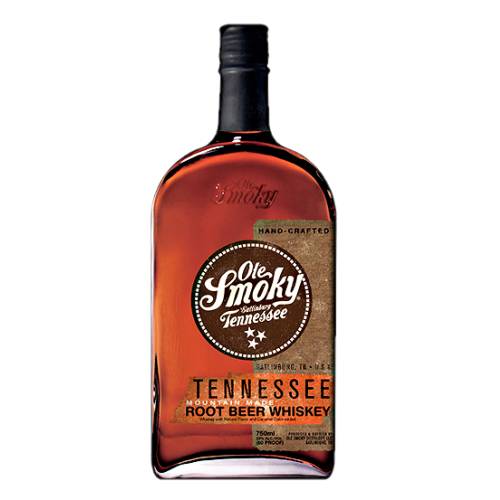 Whiskey Ole Smoky Root Beer with light brown and light sassafras flavour.