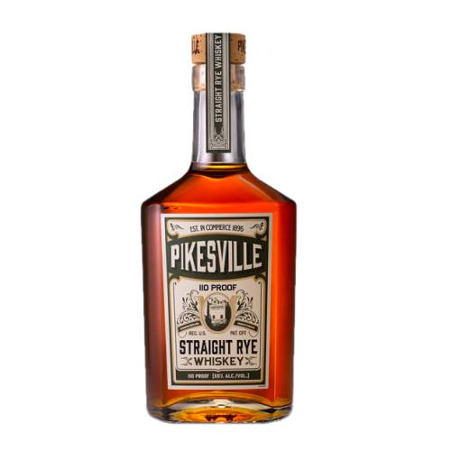 Pikesville straight rye whiskey is from heaven hill distillery keeps this historic Maryland mark alive with this award winning six year old 110 proof offering.