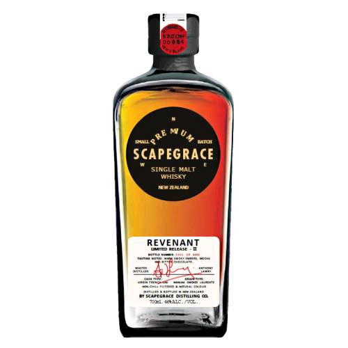Whiskey Scapegrace made with manuka smoked single malt whisky and a traditionally distilled whisky whose character is defined by something outside of itself.