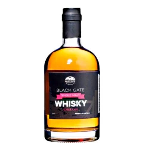 Whisky Black Gate black gate whisky is matured in a cask this is our 3rd release of peated single malt. matured for almost 2.5 years this release is rich and smokey. this whisky is bottled at 57.6 percent abv to keep the big flavours that we are known for.