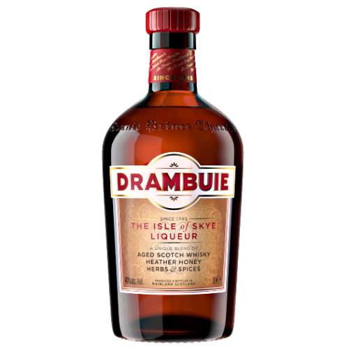 Drambuie is a honey whisky liqueur and is golden coloured liqueur made from whisky honey herbs and spices.