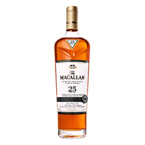 The Macallan 25 Year Old Oak Highland Single Malt Scotch Whisky is a single malt with an intensely rich profile.