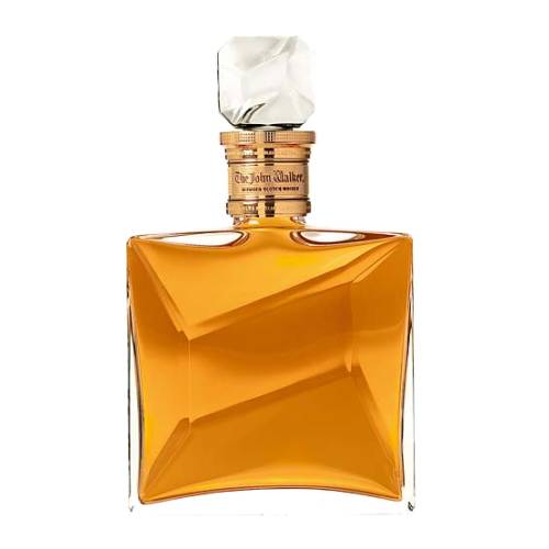 The John Walker scotch whisky in a fantastic looking bottle and bright gold color.