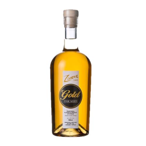 Zivania Gold zivana gold is a premium product which is distilled from only the finest selection of local variety grapes xynisteri and red and then aged in oak barrels for a period of 7 to 8 years and enhanced with bee honey.